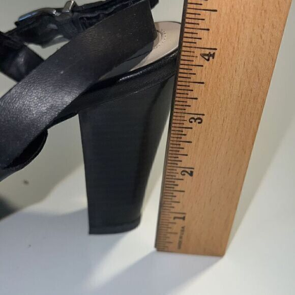 Nickels Janna Black Man Made‎ Side Buckle Strappy Heels Sandal Size 7.5 - Picture 10 of 14